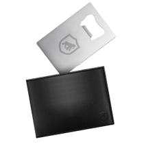 Kit Carteira RFID Porta Cartão Ultra Slim e Cartão Abridor em Metal - Gshield Kit Carteira RFID Porta Cartão Ultra Slim e Cartão Abridor em Metal - Gshield