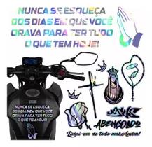 Kit Cartela 12 Adesivos Holográfico Para Moto E Carro