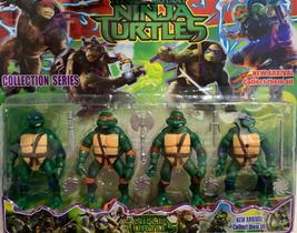 Kit Cartela 4 Bonecos Tartaruga Ninja Turtles 12cm - tartarugas