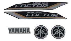 Kit Cartela Faixas Adesivas Ybr Factor 125 12 Preta Jogo Adesivo Completo