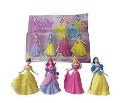 Kit Cartela Princesas da Disney Com 4 Bonecas