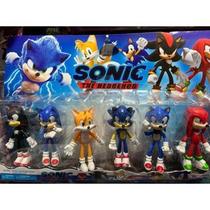Kit Cartelado Sonic C/ 6 Bonecos Articulados 10 cm Lançamento Envio Imediato