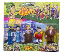 Kit Cartelado Turma do Chaves 5 bonecos 15 cm