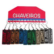 Kit Cartelas Chaveiros Atacado Placa Frase Bíblica Fé 96 unidades Ideal Brindes Congressos Reuniões