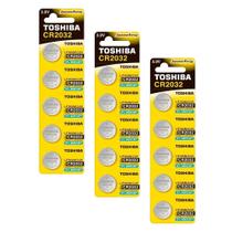 Kit Cartelas de Pilhas Baterias CR2032 Toshiba Controle Alarme 3V