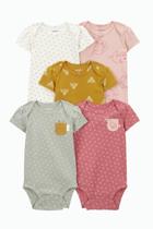 Kit Carters 5 Body Manga Curta com Bolso - Abelha Multicor (GG/2) Kit Carters 5 Body Manga Curta com Bolso - Abelha Multicor (GG/2)