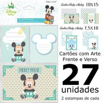 Kit Cartões para Scrap Momentos Baby Mickey - Toke e Crie