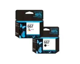 Kit Cartucho 667 Preto Color Original 2376 2775 2776 6476