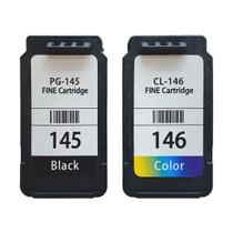 Kit Cartucho Compatível com Canon PG145 e CL146 Preto e Color 10ML Kit Cartucho Compatível com Canon PG145 e CL146 Preto e Color 10ML