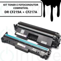 Kit Cartucho de Cilindro CF219a + Toner CF217a Compatível M102W M132 M130fw