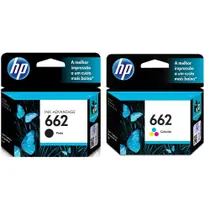 Kit Cartucho de Tinta HP 662 Preto + Color P/ 1516 2546 3546 Kit Cartucho de Tinta HP 662 Preto + Color P/ 1516 2546 3546