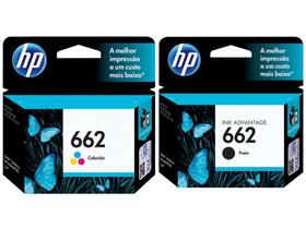 Kit Cartucho de Tinta HP 662 Preto
