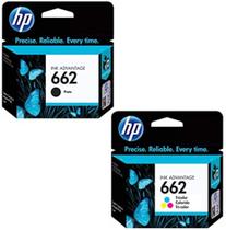 Kit Cartucho HP 662 Preto CZ103AB + Cartucho 662 Colorido CZ104AB Kit Cartucho HP 662 Preto CZ103AB + Cartucho 662 Colorido CZ104AB