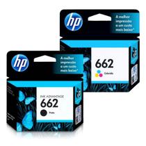 Kit Cartucho Hp 662 Preto CZ103AB + Cartucho Hp 662 Colorido CZ104AB - Original Kit Cartucho Hp 662 Preto CZ103AB + Cartucho Hp 662 Colorido CZ104AB - Original