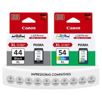 Kit Cartuchos de Tinta Originais Canon Pg-44xl E Cl-54XL E201 E301 E3110 E3111 E3310 E401 E461 E471 E481 E4210
