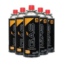 Kit Cartuchos Gás Butano Refil 420ml 5 Und Camping Lampião Fogareiro Maçarico Multiuso Belfix