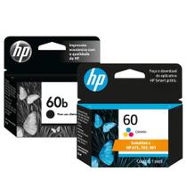 Kit Cartuchos Hp 60b Preto + Colorido Originais D110a F4480 Kit Cartuchos Hp 60b Preto + Colorido Originais D110a F4480