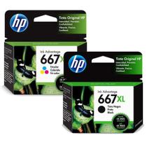 Kit Cartuchos hp 667 xl Black + Color Originais