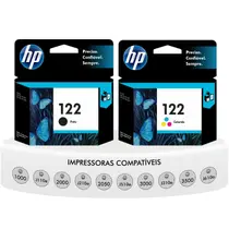 Kit Cartuchos НР 122 Colorido Preto Originais НР DeskJet 1000 2050 3050 2000 Kit Cartuchos НР 122 Colorido Preto Originais НР DeskJet 1000 2050 3050 2000