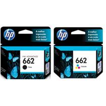 Kit Cartuchos Originais HP 662 Preto + Color 1516 2546 3546 Kit Cartuchos Originais HP 662 Preto + Color 1516 2546 3546