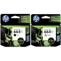 Kit Cartuchos Originais HP 664 XL Preto + XL Color 2136 2676