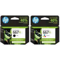 Kit Cartuchos Originais HP 667 XL Preto + XL Color 2376 2776