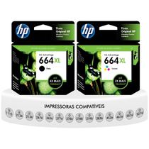 Kit Cartuchos Originais НР 664 XL Preto Color Deskjet 1115 2136 2676 3636 3776 3790 4676 5076 5276