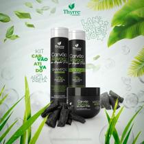 Kit Carvão Ativado 300ml Thyrre Purificação Capilar Profunda Kit Carvão Ativado 300ml Thyrre Purificação Capilar Profunda