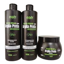 Kit Carvão Ativado c/ Argila Preta 3x500g