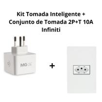 Kit Casa 1 Tomada Smart Inteligente + 1 Conjunto de Tomada 4x2 10A Infiniti Branco Margirius Kit Casa 1 Tomada Smart Inteligente + 1 Conjunto de Tomada 4x2 10A Infiniti Branco Margirius