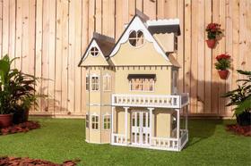 Kit Casa Boneca e Móveis Escala Barbie Emily Crem A+A - Darama
