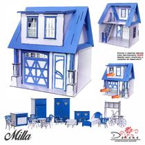 Kit Casa boneca escala Barbie garagem Milla LAZULI 18 MOV LL