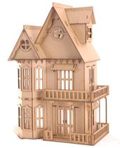 Kit Casa Bonecas 21 Moveis Polly Mod Mirian Mdf Cru - Darama