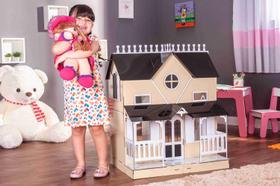 Kit Casa Bonecas Barbie E Móveis Lian Crem A+A - Darama Kit Casa Bonecas Barbie E Móveis Lian Crem A+A - Darama