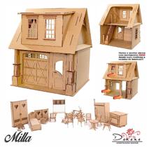 Kit Casa Bonecas Escala Barbie Garagem Milla Nat 18 Moveis Kit Casa Bonecas Escala Barbie Garagem Milla Nat 18 Moveis