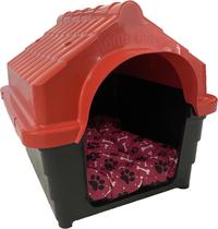 Kit Casa Casinha Resistente N2 E Cama Colchonete Pet Rosa