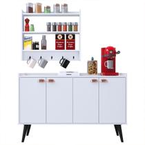 Kit Casa Completa Aparador Buffet Cantinho Café Armário Parede Amélia Prateleira Organizadora Decoração Sala Jantar Cozinha - RPM Móveis