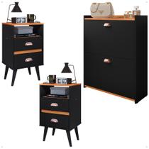 Kit Casa Completa Mesa Cabeceira Lateral Cama Sapateira Compacta Organizadora 12 Pares Calçados - Lojas RPM Kit Casa Completa Mesa Cabeceira Lateral Cama Sapateira Compacta Organizadora 12 Pares Calçados - Lojas RPM