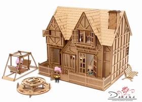 Kit casa de bonecas com 29 moveis para mini bonecas compatível com lol e polly bia natural - darama