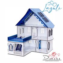 Kit casa de bonecas com 29 moveis para mini bonecas compatível com lol e polly cindy lazuli - darama