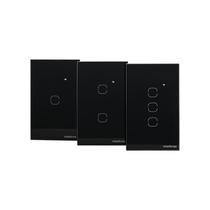Kit Casa Inteligente Interruptor Touch 1, 2 e 3 Teclas Preto Intelbras