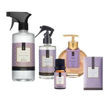 Kit casa lavanda sab.liquido home agua essencia via aroma Kit casa lavanda sab.liquido home agua essencia via aroma