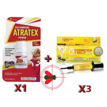 Kit Casa Livre De Formigas Atratex 1 Un + 3 Gel 7 Belo