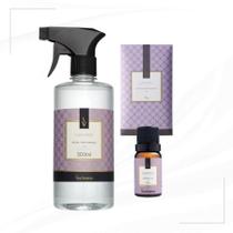 Kit Casa Perfumada Agua Perfumada + Sachê + Essência Via Aroma - Lavanda