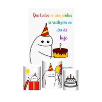 Kit Casado Aniversário 3D Trio Capa Cilindro + Retangular