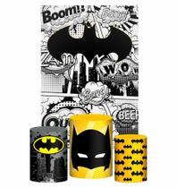 Kit Casado Batman Trio Capa Cilindro Retangular Tecido