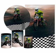 Kit Casado Motocross Painel Redondo Trio Capas Cilindro