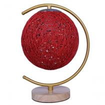Kit Casal 2 Abajur Luminária Rustica Vermelha De Mesa 27,5cm Bivolt 110/220v