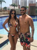 Kit casal - Biquini cortininha mais Bermuda da mesma estampa