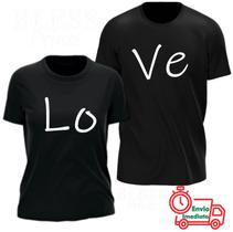 KIT Casal Camiseta Engraçada (LOVE) 100% algodão KIT Casal Camiseta Engraçada (LOVE) 100% algodão